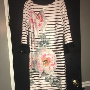 Striped and floral dress